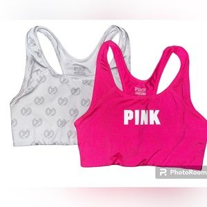 (2) PINK Victoria’s Secret Sports Bras XS